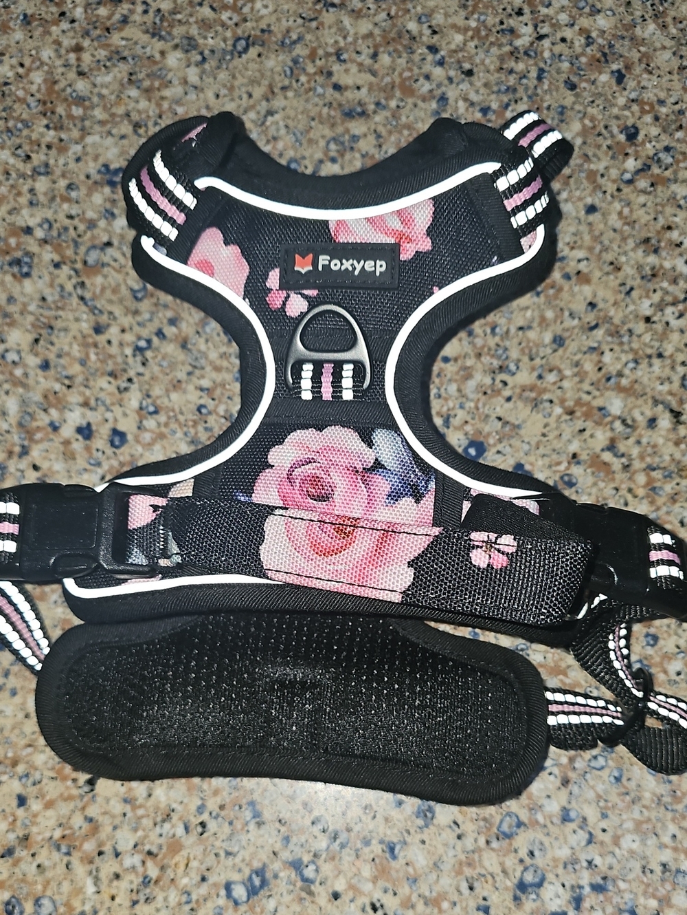 FoxyeP New Pink Floral Small Dog Harness Size Small